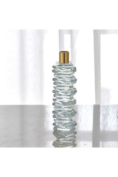 Generic Crust Taper Candleholder Color: Clear Size Small