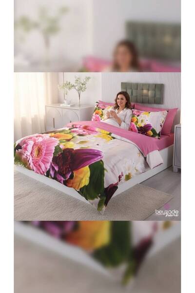Beyzade 3D Duvet Cover Set Double Size