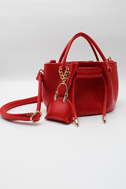 LASSO Women's Drawstring Crossbody Hand and Shoulder Bag with Charm Accessories