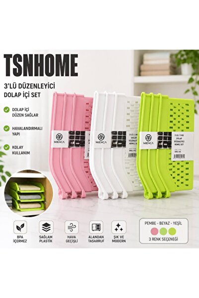 TSN HOME Dolap İçi Düzenleyicisi (BEYAZ)