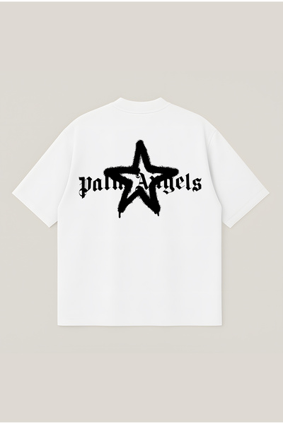 Moon Dancer Tricou unisex 100% bumbac, ediția Palm Angels Star, cu imprimeu, ...