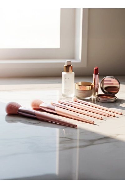 Yallabena Yumoxuan 7-Piece Makeup Brush Set with Soft Synthetic Bristles, Pin...