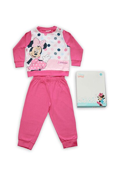 Disney Minnie Pijama ciclam 1-3 ani cu nasturi laterali și talie elastică 100...
