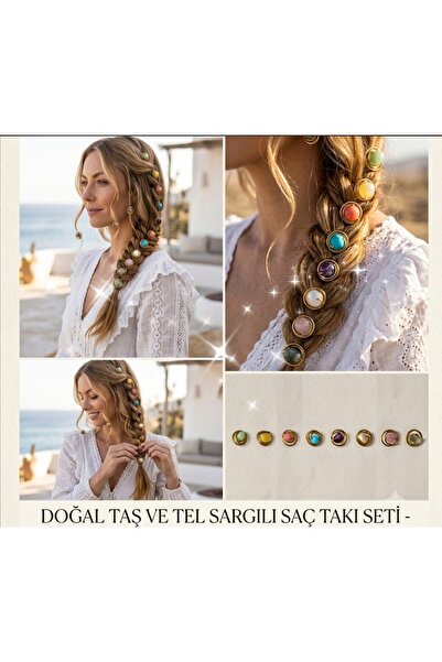 Serashine 8 Pieces of Hair Wire Hair Ring Hair Tinsel Clip ✨ 🪩