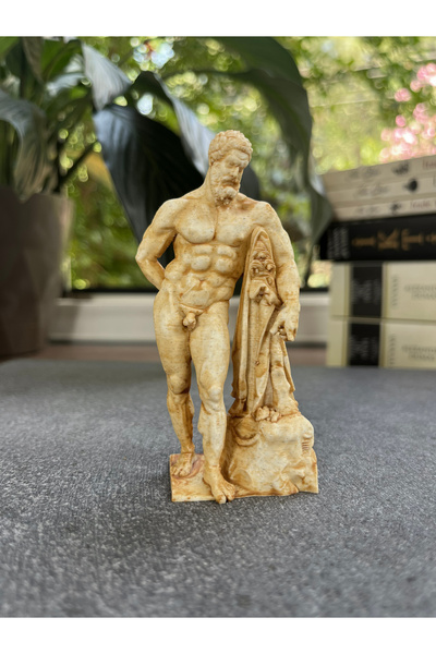 KALIPDIŞI 3D Dekoratif Yorgun Herakles Heykeli - Tam Boy Mitolojik Herkül Hey...