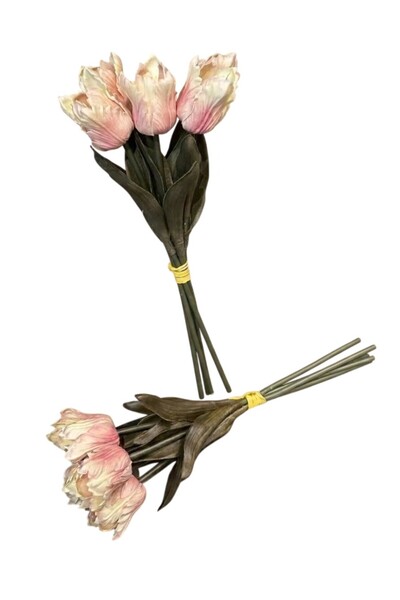 Generic Artificial Tulip Flower Bouquet 5 Forks Artificial Flower for Home De...