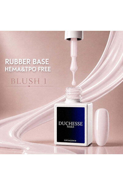 Duchesse Nails HEMA & TPO FREE Rubber Base, Blush Shade 1, 10 ml