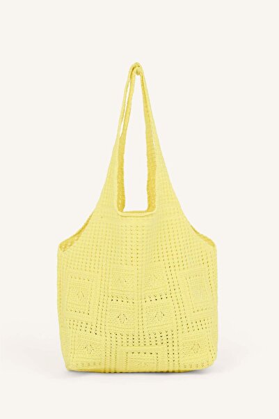 DeFacto Women's Yellow Knitwear Shoulder Bag I4982Axns