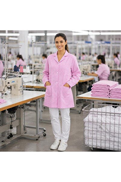 wentshop Pötikare Önlük -PEMBE-DÜĞMELİ-YEMEHNANE-BULAŞIK-TEMİZLİK-ÜRETİM ATÖL...