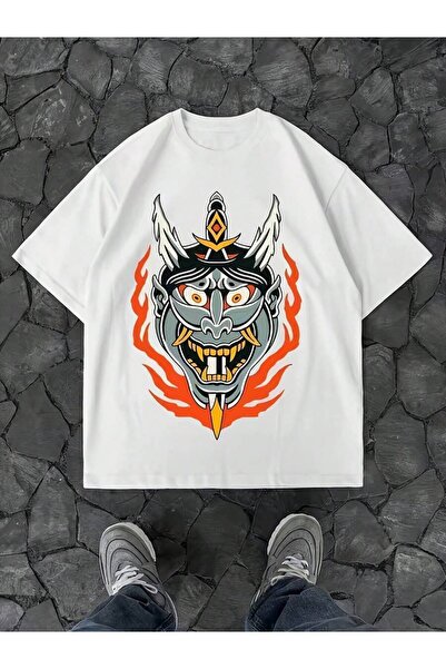 KYMC07 Men'S Pure Pattern T-Shirt - Loose High Style Featuring A 2D Japanese-...