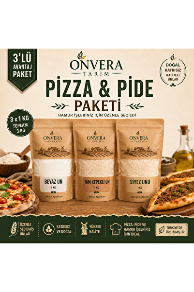 Onvera Tarım Pizza & Pide Un Paketi 3 x 1 Kg