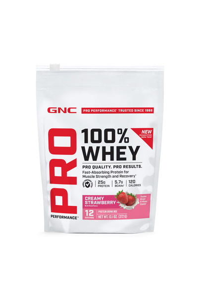 GNC Proteina din Zer cu Aroma de Capsuni Testata Antidoping Pro Performance 372g