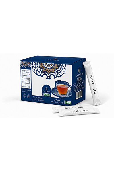 LAZORD Sugar Stick White 125 pcs / 500 g × 10 Boxes (5 kg)