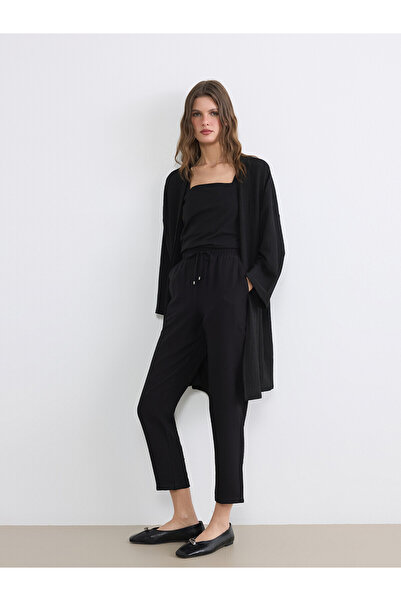 LC Waikiki Trendlucky Carrot Cut Women's Trousers with Elastic Waist with a D...