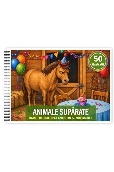 Legendary Gifts Carte de colorat, 50 de ilustrații Animale Suparate - Volumul...