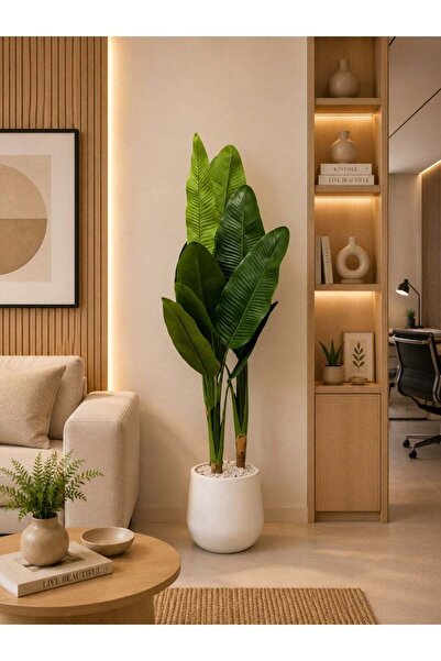 BYT ALRWASM FOR TRADE Luxury Artificial Strelitzia Tree – 140 cm Height