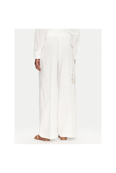 Access Fashion Γυναικεία Παντελόνια Παλάτσο 53-5087 Λευκό