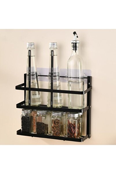 OEM Wall spice rack, 2 levels, foldable, no drilling, carbon steel, 30 x 10.8...