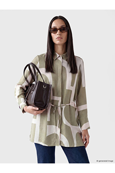 LC Waikiki Green Patterned Women's Shirt Tunic
