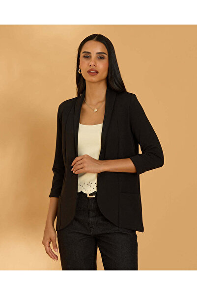 REDTAG سترة نسائية سوداء محبوكة