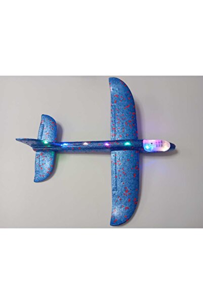 Genel Markalar Köpük Strafor Uçak Led Işıklı 37 Cm Mavi Renk