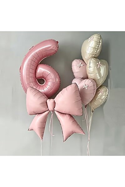ÇITIPITISTORE Pembe fiyonk Pembe rakamlı yaş kutlama parti balonları