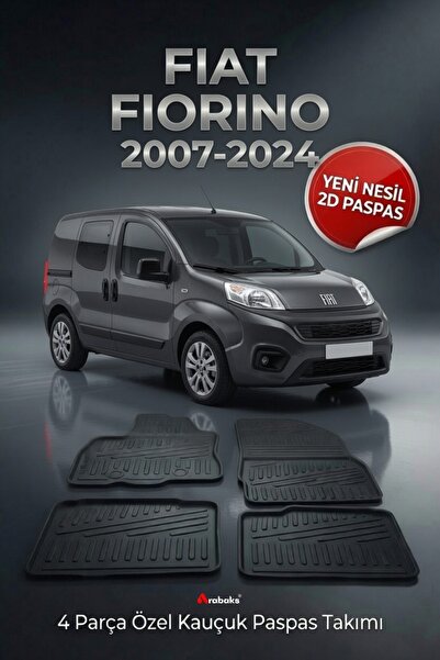 Arabaks FİAT FİORİNO 2007-2024 4 Parça YENİ NESİL 2D Kauçuk Paspas Takımı - Ö...