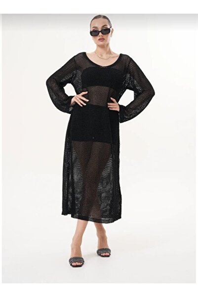 EMİX TREND GİYİM Wide Long Beach Dress
