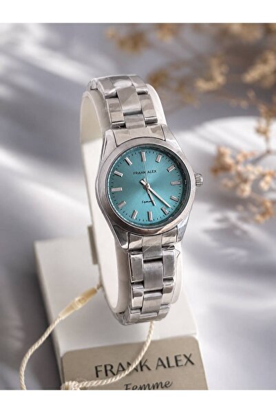 Frank Alex Blue Dial Silver Strap Stylish Watch