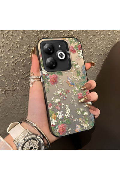 ARTISHELL Tecno Spark 20C Uyumlu Renkli Bahar Çiçek Deseni Darbeye Dayanıklı ...