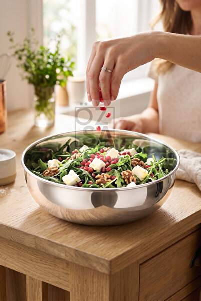 Battal Orbit Stainless Steel Salad and Fruit Bowl Multi-Purpose Bowl Storage ...