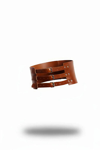 Angels Passion Wide Genuine Leather Corset Belt with Three Buckles