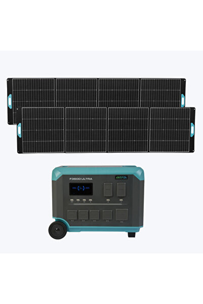 Antfea F3600 Ultra Taşınabilir Güç Kaynağı + 2 adet 400W Taşınabilir Güneş Pa...