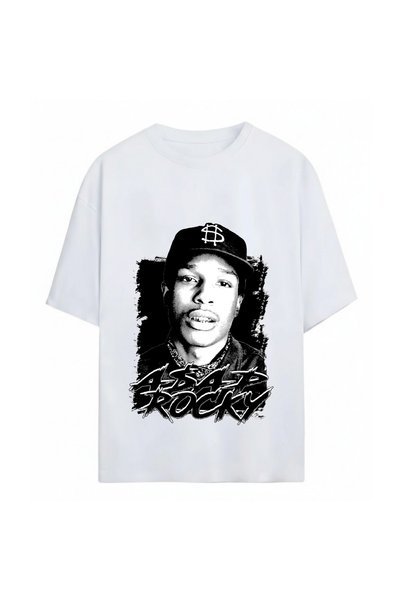 SVART WEAR Μπλουζάκι Asap Rocky με στάμπα Unisex Oversize από 100% βαμβάκι