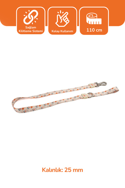 GOBYPET Köpekler İçin Dayanıklı Ve Güvenli, Desenli Gezdirme Tasması ( 25mm )