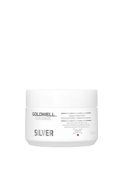 GOLDWELL Dualsenses Silver 60 Sec, Mască cremă tratament pentru păr, Anti-înc...