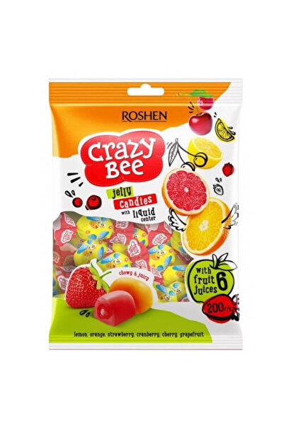 Roshen CRAZY BEE ΖΕΛΕΔΑΚΙΑ 200gr. - (6 FRUIT JUICES)