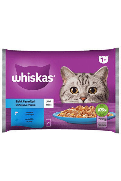 Whiskas ΓΑΤΟΤΡΟΦΗ ΨΑΡΙΚΑ ΣΕ ΣΑΛΤΣΑ 4x85gr.
