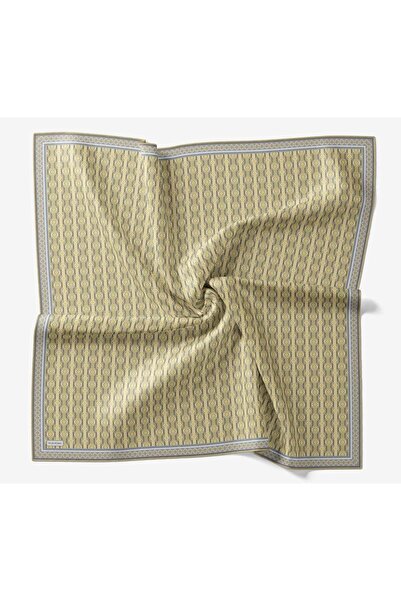 Silk Home Soft Eşarp Sarı Geometrik Desen