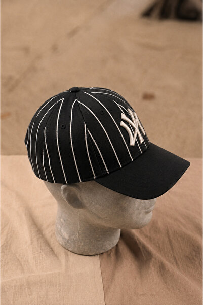 Thermohis Striped Black and White Unisex Gabardine Fabric Women's Hat Men's H...
