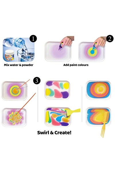 Crafty Co. Profesyonel Su Üzerine Boyama Ebru Sanatı Seti - DIY Marbling Paint Başlangıç Kiti (12 Renk + Malzemeler)