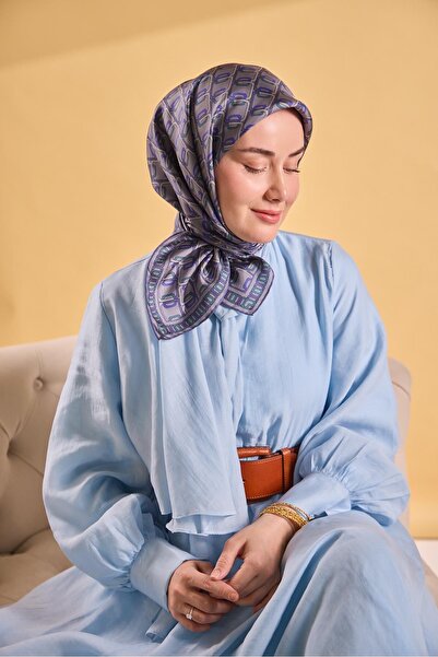 Silk Home Twill İpek Eşarp Zincir Gri