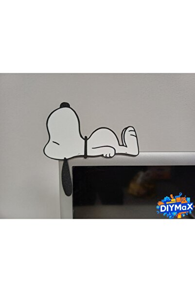 DIYMaX Snoopy Figürlü Monitör Standı Masaüstü Dekoratif Aksesuar Ortalama Boy...