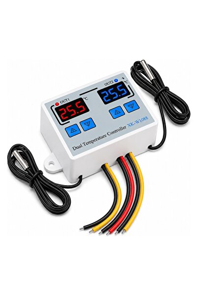 OEM XK-W1088 Çift Kanallı Dijital Sıcaklık Kontrol Cihazı | 12V Dc | 2×10A Rö...