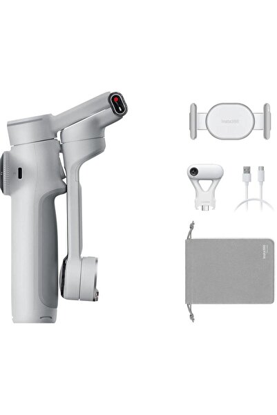 Insta360 Flow 2 Pro Stabilizator Gimbal cu Tracker AI, 1100 mAh, Gri