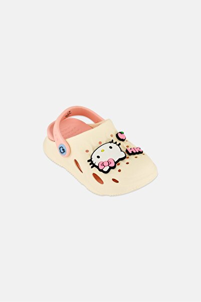 SANRIO Toddlers Girl Hello Kitty Slingback Clogs, Off White