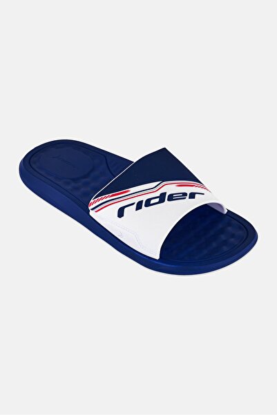 Rider Men Brand Logo Slip On Slides, Navy Blue