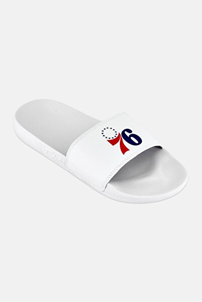 iSlide Kids Boy Philadelphia 76ers Primary Slip On Slides, White