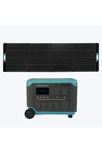 Antfea F3600 Ultra Taşınabilir Güç Kaynağı + 300W Taşınabilir Güneş Paneli [ ...