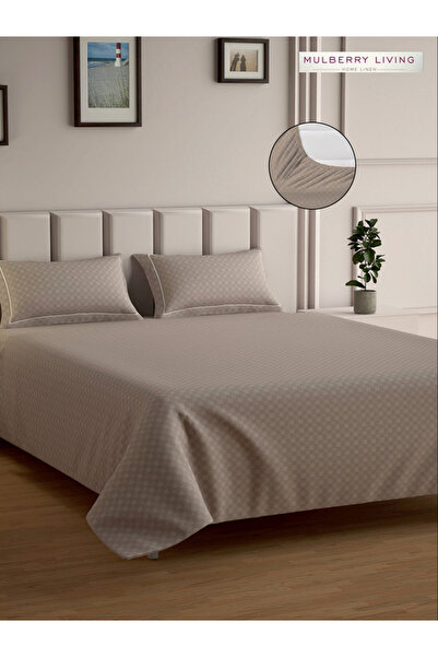 Mulberry Living By Styli ملاءة سرير كينج من القطن 100% مع غطاءين للوسائد - 30...
